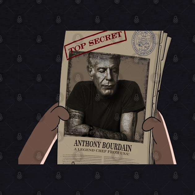 anthony bourdain-animation in the newspaper by ShionTji
